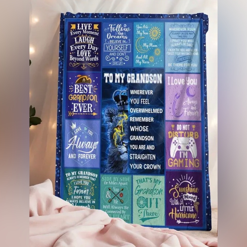 New “To My Grandson” Oversized Throw/Blanket